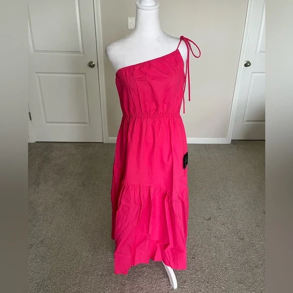 strapless open back dress Zapaka Tight Homecoming Dress Rose Pink One Shoulder Sequins Short Party Dress, Fuchsia / US10